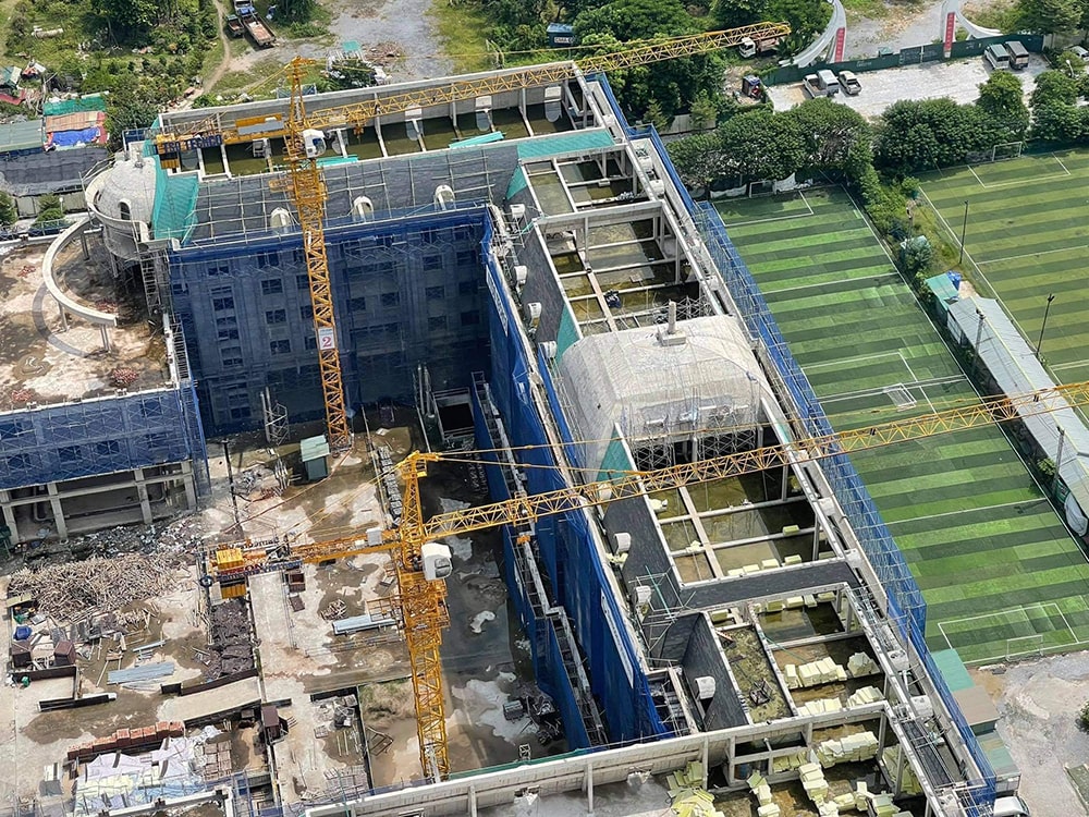 Construction progress of the school (as of Jan, 2022)
